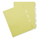 Universal® Insertable Tab Index, 5-Tab, 11 x 8.5, Buff, Clear Tabs, 24 Sets (UNV20831) Pack of 24