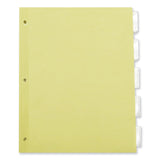 Universal® Insertable Tab Index, 5-Tab, 11 x 8.5, Buff, Clear Tabs, 24 Sets (UNV20831) Pack of 24