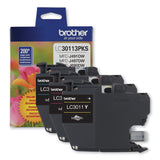Brother LC3011 Ink, 200 Page-Yield, Cyan/Magenta/Yellow (BRTLC30113PKS) Pack of 3
