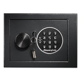 Sentry® Safe Electronic Security Safe, 0.14 cu ft, 9w x 6.6d x 6.6h, Black (SENX014E) Each