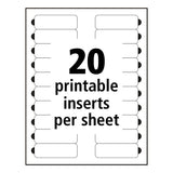 Avery The Mighty Badge Name Badge Inserts, 1 x 3, Clear, Laser, 20/Sheet, 5 Sheets/Pack (AVE71210) Pack of 100