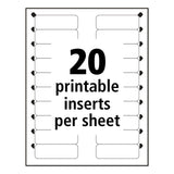 Avery® The Mighty Badge Name Badge Holder Kit, Horizontal, 3 x 1, Inkjet, Silver, 10 Holders/ 80 Inserts (AVE71205) Pack of 10