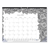 Blueline® Monthly Desk Pad Calendar, Monthly Coloring Artwork, 22 x 17, Black Binding, Clear Corners, 12-Month (Jan to Dec): 2026 (REDC2917311) Each
