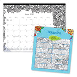 Blueline® Monthly Desk Pad Calendar, Monthly Coloring Artwork, 22 x 17, Black Binding, Clear Corners, 12-Month (Jan to Dec): 2026 (REDC2917311) Each