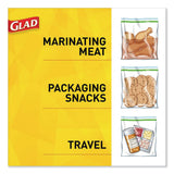 Glad® Fold-Top Sandwich Bags, 6.5" x 5.5", Clear, 180/Box, 12 Boxes/Carton (CLO60771) Case of 12