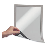 DURABLE DURAFRAME Magnetic Sign Holder, 5.5 x 8.5, Silver Frame, 2/Pack (DBL472123) Pack of 2