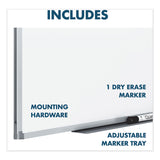 Mead® Dry Erase Board with Aluminum Frame, 36 x 24, Melamine White Surface, Silver Aluminum Frame (MEA85356) Each