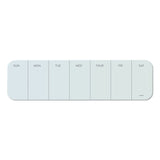 U Brands Cubicle Glass Dry Erase Board, Undated One-Week, 20 x 5.5, White Surface (UBR3688U0001) Each