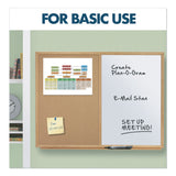 Quartet® Bulletin/Dry-Erase Board, Melamine/Cork, 36 x 24, Brown/White Surface, Oak Finish Frame (QRTS553) Each