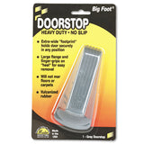 Master Caster® Big Foot Doorstop, No Slip Rubber Wedge, 2.25w x 4.75d x 1.25h, Gray (MAS00941) Each