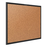 Quartet® Classic Series Cork Bulletin Board, 24 x 18, Tan Surface, Black Aluminum Frame (QRT2301B) Each