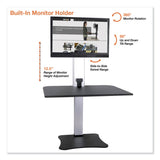 Victor® High Rise Electric Standing Desk Workstation, Single Monitor, 28" x 23" x 20.25", Black/Aluminum, Ships in 1-3 Business Days (VCTDC400) Each