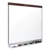 Quartet® Prestige 2 DuraMax Magnetic Porcelain, 48 x 36, White Surface, Mahogany Fiberboard/Plastic Frame (QRTP554MP2) Each