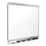 Quartet® Prestige 2 DuraMax Magnetic Porcelain, 48 x 36, White Surface, Silver Aluminum/Plastic Frame (QRTP554AP2) Each