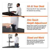 Victor® High Rise Electric Standing Desk Workstation, Single Monitor, 28" x 23" x 20.25", Black/Aluminum, Ships in 1-3 Business Days (VCTDC400) Each