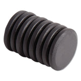 U Brands High Energy Magnets, Circle, Black, 1.25" Diameter, 8/Pack (UBR3021U0012) Pack of 8