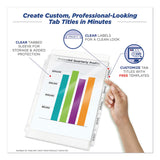 Avery® Print and Apply Index Maker Clear Label Sheet Protector Dividers with White Tabs, 5-Tab, 11 x 8.5, White, 1 Set (AVE75500) Set of 5
