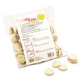 Master Caster® Quiet Feet Deluxe Noise Reducers, 1.25" dia, Circular, Beige, 100/Pack (MAS88847) Pack of 100