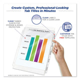 Avery® Print and Apply Index Maker Clear Label Sheet Protector Dividers with White Tabs, 8-Tab, 11 x 8.5, Clear, 1 Set (AVE75501) Set of 8