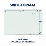 Quartet® Element Framed Magnetic Glass Dry-Erase Boards, 74 x 42, White Surface, Silver Aluminum Frame (QRTG7442E) Each