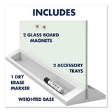 Quartet® Desktop Magnetic Glass Dry-Erase Panel, 23 x 17, White Surface (QRTGDP1723W) Each