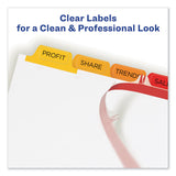 Avery® Print and Apply Index Maker Clear Label Dividers, 8-Tab, Color Tabs, 11 x 8.5, White, Traditional Color Tabs, 1 Set (AVE11407) Set of 8