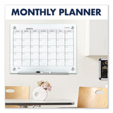 Quartet® Infinity Magnetic Glass Calendar Board, One Month, 36 x 24, White Surface (QRTGC3624F) Each