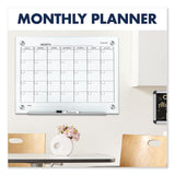 Quartet® Infinity Magnetic Glass Calendar Board, One Month, 48 x 36, White Surface (QRTGC4836F) Each
