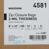 McKesson Reclosable Bag 8 X 10 Inch Polyethylene Clear Zipper Closure (854574_PK) 1/PK
