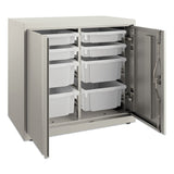 HON® Flagship Storage Cabinet with 4 Small and 4 Medium Bins, 30w x 18d x 28h, Loft (HONSC182830LGLO) Each