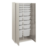 HON® Flagship Storage Cabinet with 8 Small, 8 Medium and 2 Large Bins, 30w x 18d x 64.25h, Loft (HONSC186430LGLO) Each