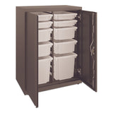 HON® Flagship Storage Cabinet with 4 Small, 4 Medium and 2 Large Bins, 30w x 18d x 39.13h, Charcoal (HONSC183930LGS) Each
