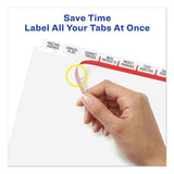 Avery® Print and Apply Index Maker Clear Label Dividers, Big Tab, 8-Tab, 11 x 8.5, White, 5 Sets (AVE11493) Pack of 5