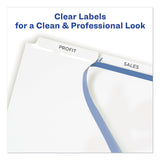 Avery® Print and Apply Index Maker Clear Label Dividers, 3-Tab, White Tabs, 11 x 8.5, White, 25 Sets (AVE11445) Box of 25