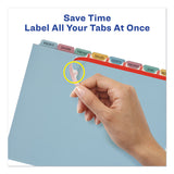 Avery® Print and Apply Index Maker Clear Label Plastic Dividers with Printable Label Strip, 8-Tab, 11 x 8.5, Assorted Tabs, 5 Sets (AVE12433) 5 Sets of 8