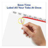 Avery® Print and Apply Index Maker Clear Label Dividers, Big Tab, 8-Tab, 11 x 8.5, White, 1 Set (AVE11491) Pack of 5