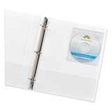 Avery® Self-Adhesive Media Pockets, 1 Disc Capacity, Clear, 10/Pack (AVE73721) Pack of 10