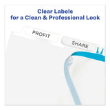 Avery® Print and Apply Index Maker Clear Label Unpunched Dividers, 5-Tab, 11 x 8.5, White, 25 Sets (AVE11443) Box of 25