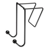 Fellowes® Partition Additions Wire Double-Garment Hook, 4 x 5.13 x 6, Over-the Panel Mount, Black (FEL75510) Each
