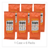 GOJO® FAST TOWELS Hand Cleaning Towels, 2-Ply, 7.75 x 11, Fresh Citrus, Blue, 60/Pack, 6 Packs/Carton (GOJ628506) Case of 6