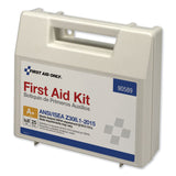 First Aid Only™ ANSI 2015 Compliant Class A+ Type I and II First Aid Kit for 25 People, 141 Pieces, Plastic Case (FAO90589) Each