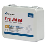 First Aid Only™ ANSI Class A 25 Person Bulk First Aid Kit for 25 People, 89 Pieces, Metal Case (FAO90560) 1 Kit