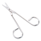 First Aid Only™ Scissors, Pointed Tip, 4.5" Long, Nickel Straight Handle (FAOFAE6004) Each
