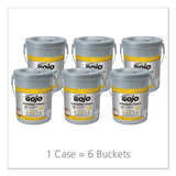 GOJO® Scrubbing Towels, Hand Cleaning, 2-Ply, 10.5 x 12, Silver/Yellow, 72/Bucket, 6/Carton (GOJ639606) Case of 6 Canisters