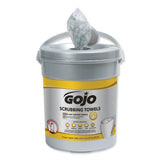 GOJO® Scrubbing Towels, Hand Cleaning, 2-Ply, 10.5 x 12, Fresh Citrus, Silver/Yellow, 72/Bucket (GOJ639606EA) Each