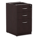 Alera® Alera Valencia Series Full Pedestal File, Left/Right, 3-Drawers: Box/Box/File, Legal/Letter, Espresso, 15.63" x 20.5" x 28.5" (ALEVA532822ES) Each