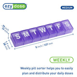 Ezy Dose® Pill Organizer Medium 7 Day 1 Dose (634083_PK) 6/PK