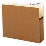 Smead™ Redrope Drop Front File Pockets with 2/5-Cut Guide Height Tabs, 3.5" Expansion, Letter Size, Redrope, 25/Box (SMD73088) Pack of 25