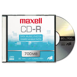 Maxell® CD-R Recordable Disc, 700 MB/80 min, 48x, Slim Jewel Case, Silver, 10/Pack (MAX648210) Pack of 10