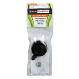SICURIX® ID Card Reel with Belt Clip, 30" Extension, Black (BAU68824) Each